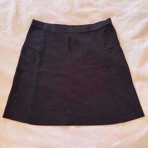 LOFT 18” Stretch Knit Classic Black A-Line Mini Skirt